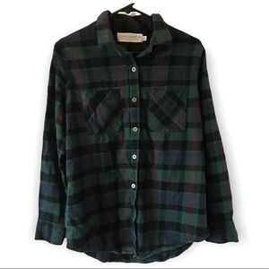 3/$15 Gypsy warrior 100% cotton plaid flannel shirt with yin Yang print (T7)